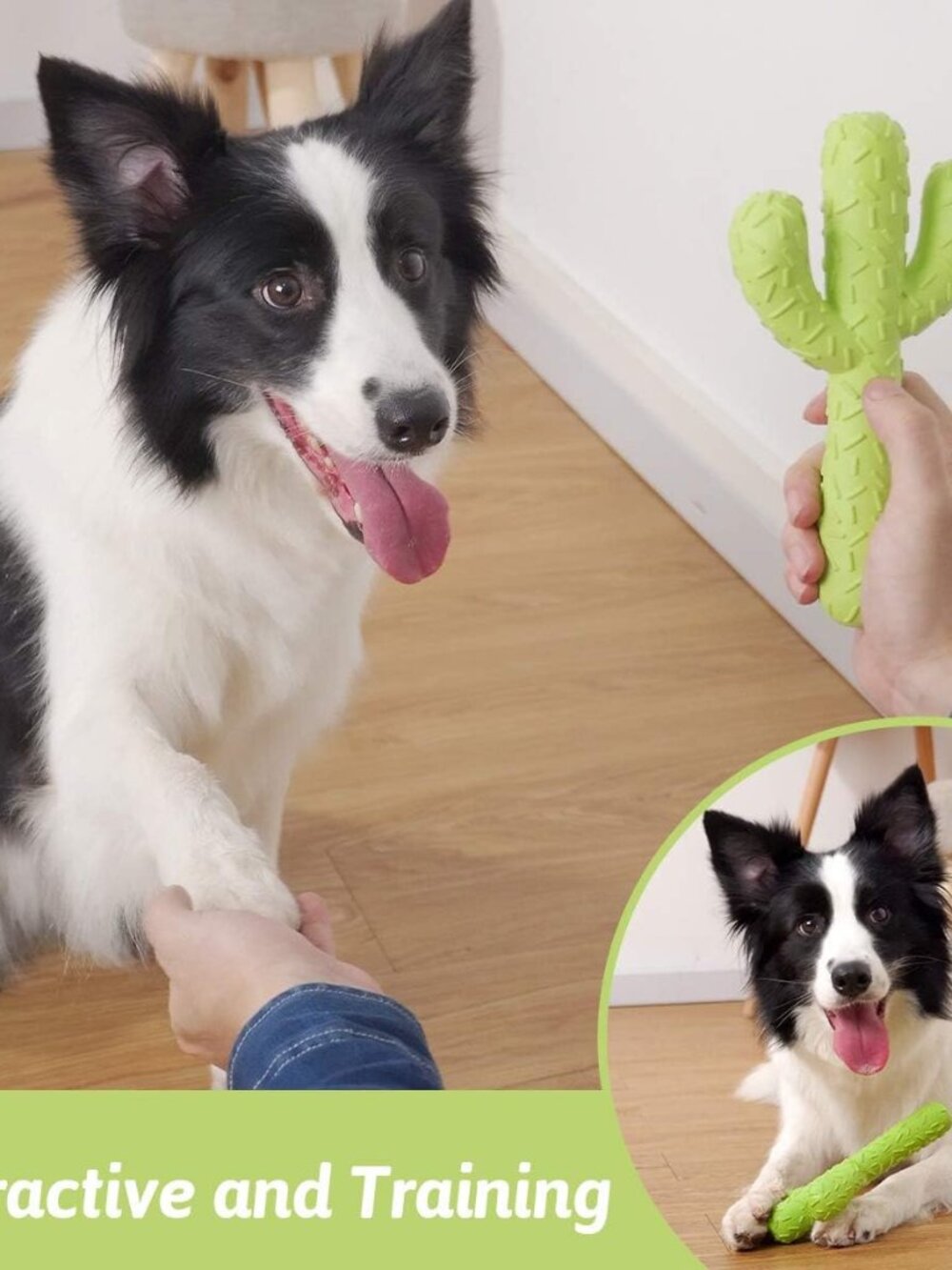 Dog Chew Toys, Durable Rubber Dog Toys for Aggressive Chewers, Tough Toys for Tr - Picture 4 of 7